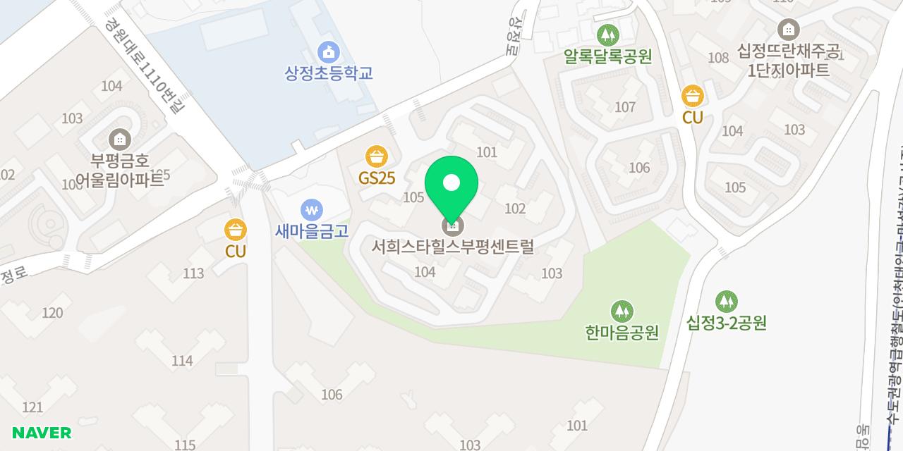 Map showing the location of Flow Studio — 41 Sangjeong-ro, Bupyeong-gu, Incheon